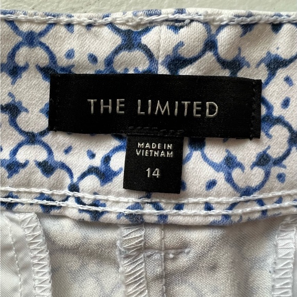 The Limited 2-Toned Blue & White Pattern Women’s  High Rise Shorts Size 14. - Picture 9 of 9